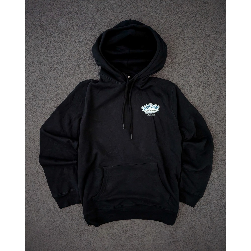 Ron Jon Surf Shop Myrtle Beach Hoodie Black Pullover Surfboards Mens Large